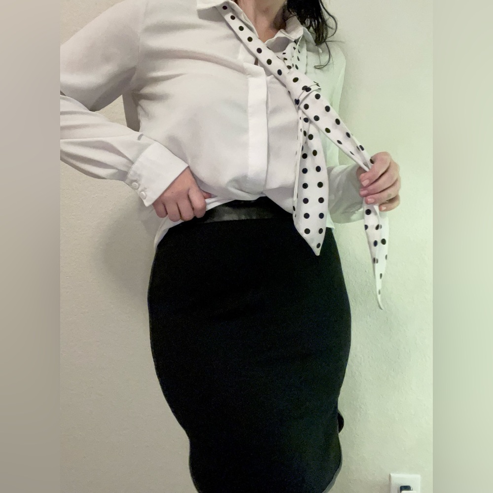 Retro Loft Black Pencil Skirt
